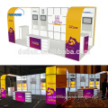 Detian Offer 10x20ft aluminum tube & tension fabric lighting exhibition stand